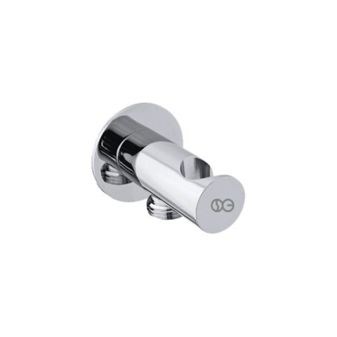 SG302R - Presa acqua con porta doccetta ROUND. Attacco 1/2”Gm in ottone cromato