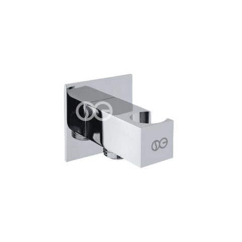 SG402S - Presa acqua SQUARE con porta doccetta con attacco 1/2”Gm in ottone cromato